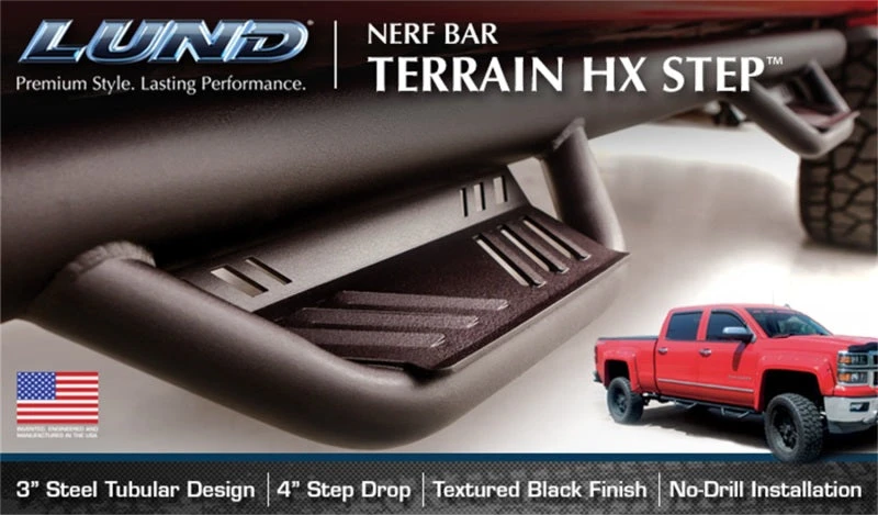 Lund Chevy Colorado Crew Cab Terrain HX Step Nerf Bars - Black 17 Lund Chevy Colorado Crew Cab Terrain HX Step Nerf Bars - Black - Image 15