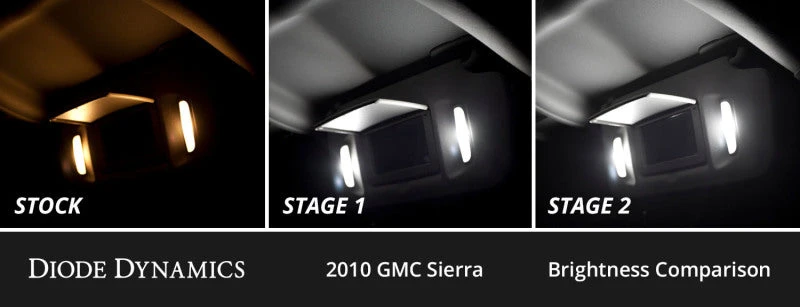 Diode Dynamics 07-13 GMC Sierra Interior LED Kit Cool White Stage 1 4 Diode Dynamics 07-13 GMC Sierra Interior LED Kit Cool White Stage 1 - Image 2