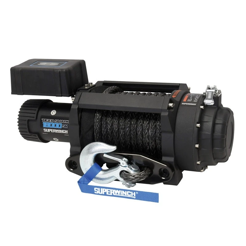Superwinch 18000 LBS 12V DC 33/64in X 79 Ft Synthetic Rope Tiger Shark 18000SR Winch 3 Superwinch 18000 LBS 12V DC 33/64in X 79 Ft Synthetic Rope Tiger Shark 18000SR Winch