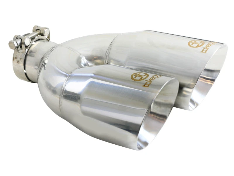 AFe Takeda 2.5in 304 Stainless Steel Clamp-on Exhaust Tip Drivers Side 2.5in Inlet 4inDual- Polished 3 AFe Takeda 2.5in 304 Stainless Steel Clamp-on Exhaust Tip Drivers Side 2.5in Inlet 4inDual- Polished
