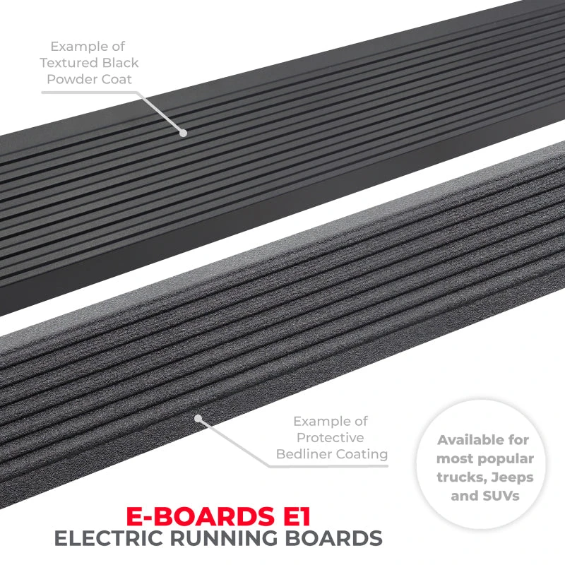 Go Rhino Ford Bronco 4dr E-BOARD E1 Electric Running Board Kit (No Drill) - Tex. Blk 9 Go Rhino Ford Bronco 4dr E-BOARD E1 Electric Running Board Kit (No Drill) - Tex. Blk - Image 7