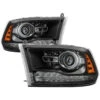 Spyder XTune Dodge Ram 13-17 ( W/ Factory Projector LED) OEM Style Headlight - Black HD-JH-DR13-OE-BK 2 Spyder XTune Dodge Ram 13-17 ( W/ Factory Projector LED) OEM Style Headlight - Black HD-JH-DR13-OE-BK -Esptruck Shop 0fccefa26681e530ea42643b707c4243
