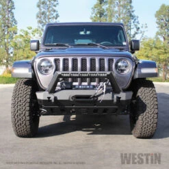 Westin 18+ Jeep Wrangler JL Stubby Front Bumper - Textured Black -Esptruck Shop 14053146287569a1156636353dcc206a