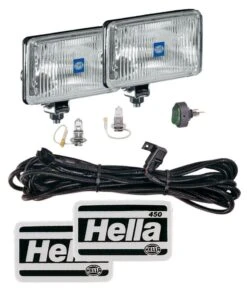 Hella 450 H3 12V SAE/ECE Fog Lamp Kit Clear - Rectangle (Includes 2 Lamps) -Esptruck Shop 195742a82d406f9d4858bacd73d45ca6