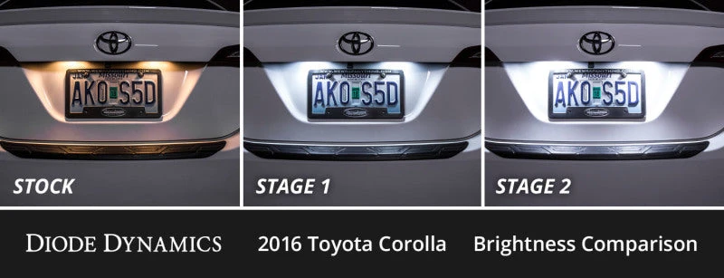 Diode Dynamics 14-22 Toyota Corolla Interior LED Kit Cool White Stage 1 4 Diode Dynamics 14-22 Toyota Corolla Interior LED Kit Cool White Stage 1 - Image 2
