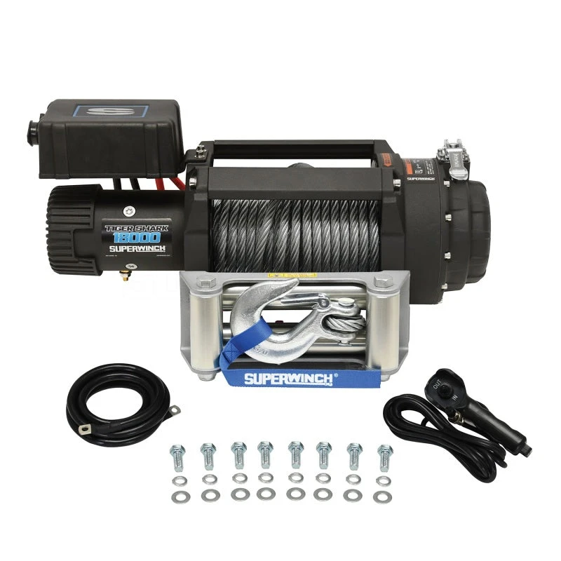 Superwinch 18000 LBS 12V DC Wire Rope Tiger Shark Winch 6 Superwinch 18000 LBS 12V DC Wire Rope Tiger Shark Winch - Image 4