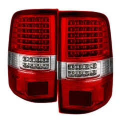 Spyder Xtune Ford F150 Styleside 04-08 LED Tail Lights Red Clear ALT-JH-FF15004-LED-G2-RC