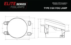 Diode Dynamics Elite Series Type CGX Fog Lamps - White (Pair) -Esptruck Shop 235be23a74c5dc2e18ecc4ab5188f326