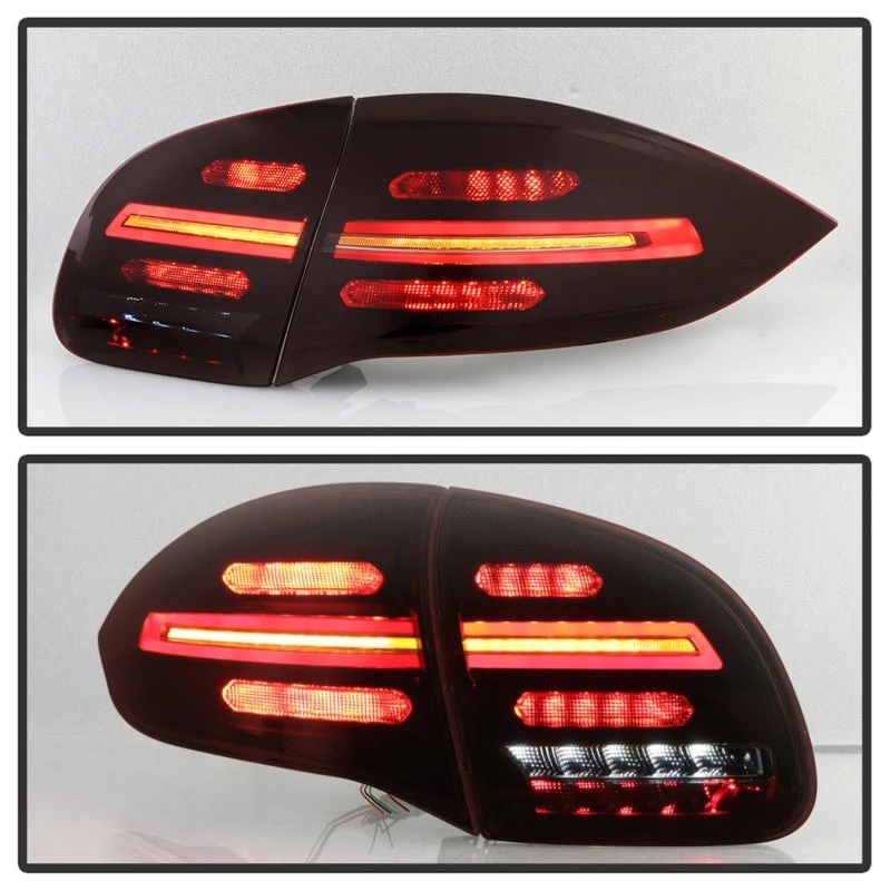 Spyder Porsche Cayenne 958 11-14 LED Tail Lights - Sequential Signal - Red Smoke 6 Spyder Porsche Cayenne 958 11-14 LED Tail Lights - Sequential Signal - Red Smoke - Image 4