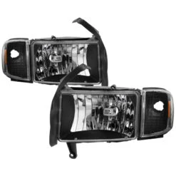 Spyder XTune Dodge Ram 1500 94-01 OEM Style Headlights W/ Corner Lamps - Black OEM HD-JH-DR94-SET-BK
