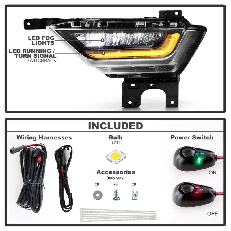 Spyder 21-23 Ford F150 W/ Turn Signal OEM Style Full LED Fog Lights W/ Switch FL-FF1502021-LED-T-C 5 Spyder 21-23 Ford F150 W/ Turn Signal OEM Style Full LED Fog Lights W/ Switch FL-FF1502021-LED-T-C - Image 3