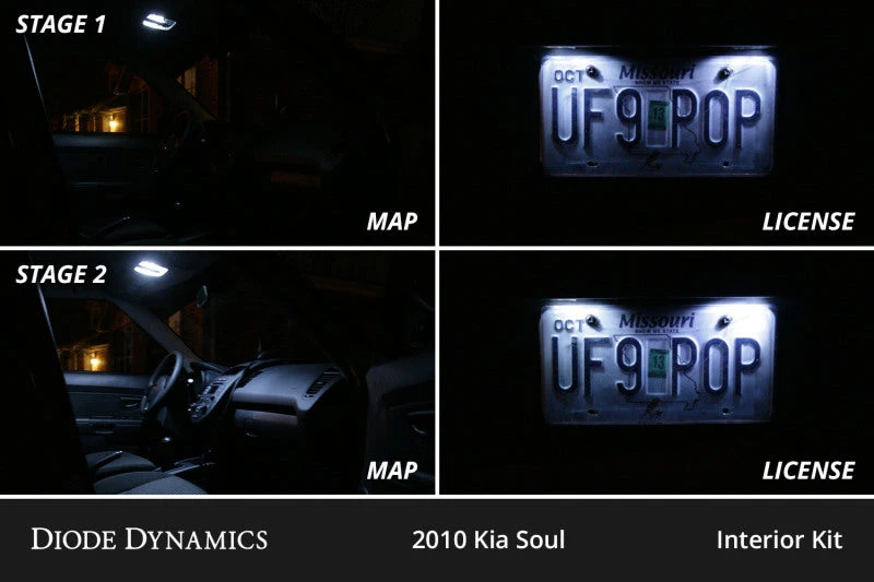 Diode Dynamics 14-19 Kia Soul Interior LED Kit Cool White Stage 1 4 Diode Dynamics 14-19 Kia Soul Interior LED Kit Cool White Stage 1 - Image 2
