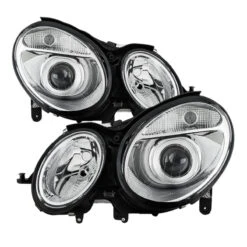Spyder XTune Mercedes Benz W211 E-Class 03-06 OEM Projector Headlights - Chrome PRO-JH-MBW21103-C