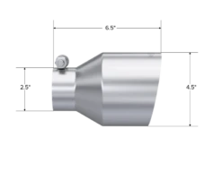MBRP Universal Stainless Steel Tip 2.5in ID / 4.5in OD Out / 6.5in Length Angle Cut Single Wall 7 MBRP Universal Stainless Steel Tip 2.5in ID / 4.5in OD Out / 6.5in Length Angle Cut Single Wall -Esptruck Shop 4539f7e5a9c7b6f7c912fcc10849ebefL
