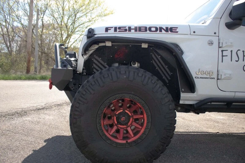 Fishbone Offroad 2018+ Jeep Wrangler JL/JLU/2020+ Gladiator JT Alum Front Fender Flares - Black 8 Fishbone Offroad 2018+ Jeep Wrangler JL/JLU/2020+ Gladiator JT Alum Front Fender Flares - Black - Image 6
