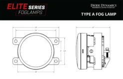 Diode Dynamics Elite Series Type A Fog Lamps - White (Pair) -Esptruck Shop 4a918ae3e658a254e3cec729c715ac77