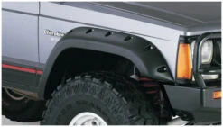Bushwacker 84-01 Jeep Cherokee Cutout Style Flares 4pc Fits 4-Door Sport Utility Only - Black -Esptruck Shop 4d891bd004d368da28e5f190777b3be8