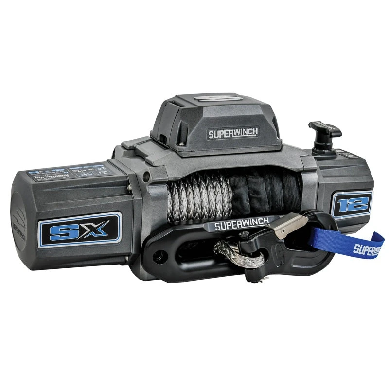 Superwinch 12000 LBS 12V DC 3/8in X 80ft Synthetic Rope SX 12000SR Winch - Graphite 4 Superwinch 12000 LBS 12V DC 3/8in X 80ft Synthetic Rope SX 12000SR Winch - Graphite - Image 2