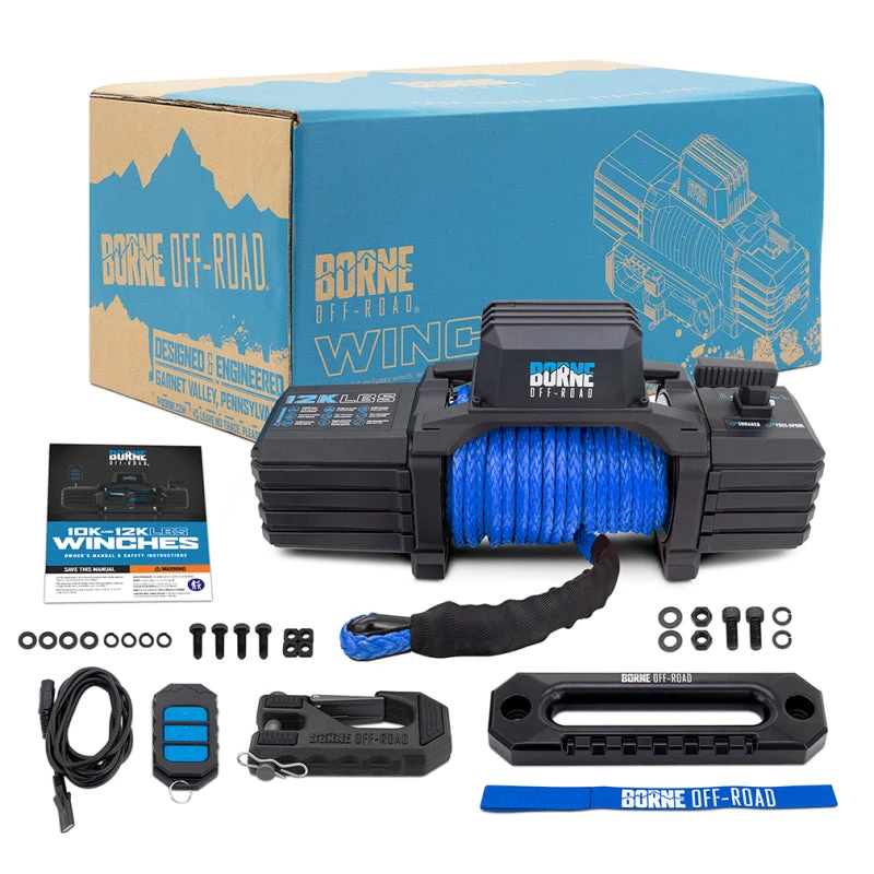 Borne Off-Road 12K Winch - Blue Synthetic Rope 6 Borne Off-Road 12K Winch - Blue Synthetic Rope - Image 4