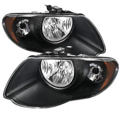 Spyder Xtune Chrysler Town & Country 05-07 Crystal Headlights Black HD-JH-CHRTC05-AM-BK