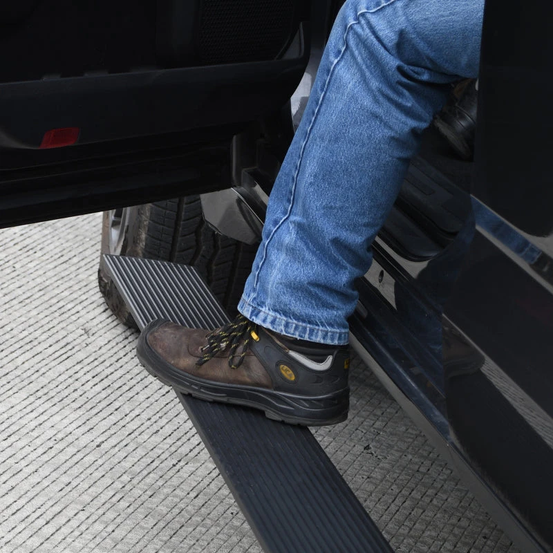 Go Rhino Toyota Tundra DC 4dr E1 Electric Running Board Kit (No Drill) - Tex. Blk 4 Go Rhino Toyota Tundra DC 4dr E1 Electric Running Board Kit (No Drill) - Tex. Blk - Image 2