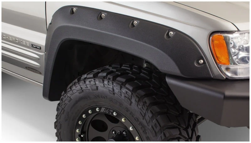 Bushwacker 99-04 Jeep Grand Cherokee Cutout Style Flares 4pc - Black 11 Bushwacker 99-04 Jeep Grand Cherokee Cutout Style Flares 4pc - Black - Image 9