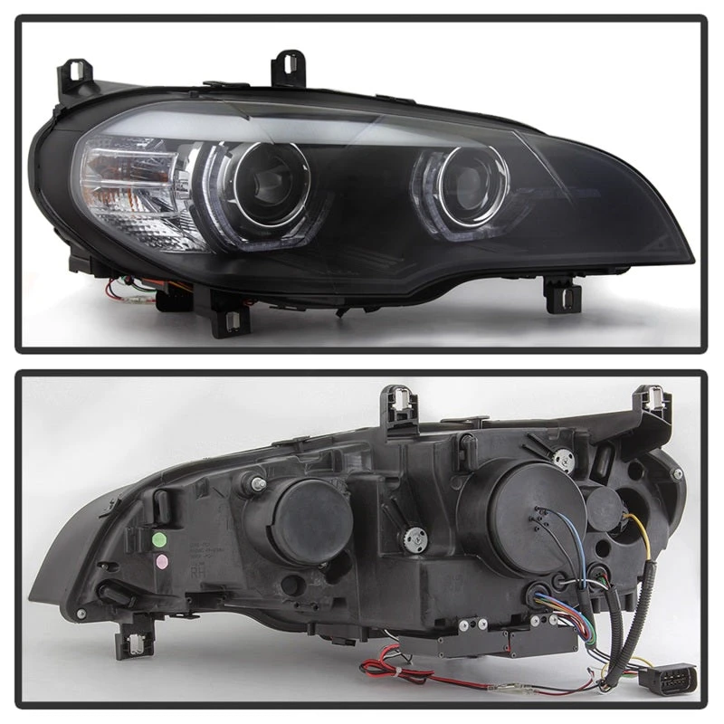 Spyder 07-10 BMW X5 E70 (HID Models Only) Projector Headlights - Black PRO-YD-BMWE7007-AFSHID-BK 7 Spyder 07-10 BMW X5 E70 (HID Models Only) Projector Headlights - Black PRO-YD-BMWE7007-AFSHID-BK - Image 5
