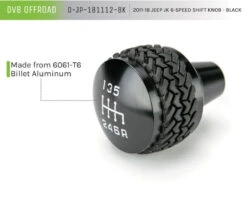 DV8 Offroad 2011-2018 Jeep JK 6-Speed Shift Knob Black -Esptruck Shop 6259c763042340dd90e9169f192c772c