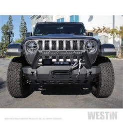 Westin 18+ Jeep Wrangler JL Stubby Front Bumper - Textured Black -Esptruck Shop 636f062867cd3a18805ffd38560e8168
