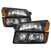 Spyder XTune 02-06 Chevy Avalanche W/Cladding OEM Bumper Light & Headlights - (BLACK) (HD-JH-CAVA02-SET-BK) -Esptruck Shop 6521abcc6279847cd9d0962fa5554a68