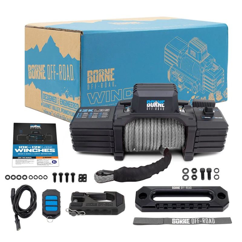 Borne Off-Road 12K Winch - Grey Synthetic Rope 7 Borne Off-Road 12K Winch - Grey Synthetic Rope - Image 6
