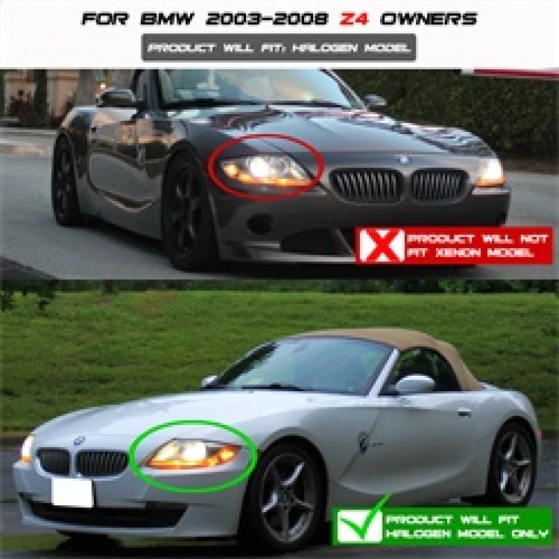 Spyder BMW Z4 03-08 Projector Headlights Halogen Model Only - LED Halo Black PRO-YD-BMWZ403-HL-BK 7 Spyder BMW Z4 03-08 Projector Headlights Halogen Model Only - LED Halo Black PRO-YD-BMWZ403-HL-BK - Image 5