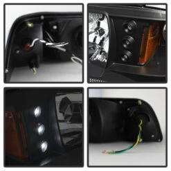 Spyder Ford Mustang 87-93 1PC LED (Replaceable LEDs)Crystal Headlights Black HD-YD-FM87-1PC-LED-BK -Esptruck Shop 697a0cfc43f5ed2293bc9193d08a278f