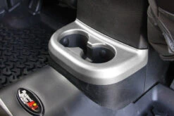 Rugged Ridge Jeep Wrangler JK Silver 2nd Row Cup Holder Trim