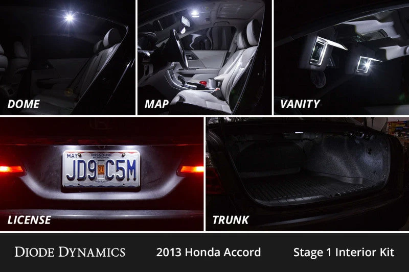 Diode Dynamics 13-17 Honda Accord Interior LED Kit Cool White Stage 2 6 Diode Dynamics 13-17 Honda Accord Interior LED Kit Cool White Stage 2 - Image 4