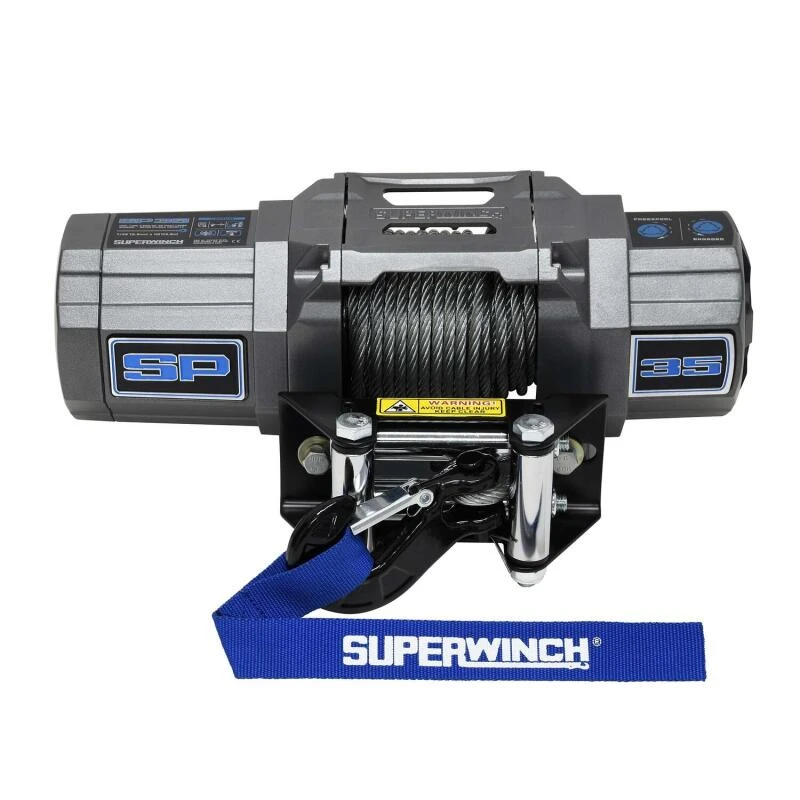 Superwinch 3500 LBS 12V DC 7/32in X 40ft Steel Rope Roller Fairlead SP 35 Winch 3 Superwinch 3500 LBS 12V DC 7/32in X 40ft Steel Rope Roller Fairlead SP 35 Winch