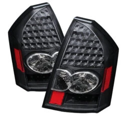 Spyder Xtune Chrysler 300C 05-07 LED Tail Lights Black ALT-JH-C305-LED-BK