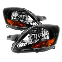 Spyder XTune Toyota Yaris Sedan 06-12 OEM Style Headlights - Black HD-JH-TYA06-AM-BK