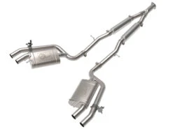 AFe Gemini XV 3in To Dual 2-1/2in 304 SS Cat-Back Exhaust W/ Cut-Out 18-21 Kia Stinger L4-2.0L (t)