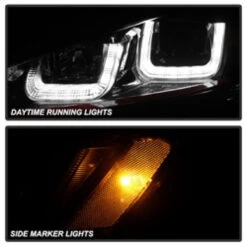 Spyder Volkswagen Golf VII 14-16 Projector Headlights DRL LED Red Stripe Blk PRO-YD-VG15-RED-DRL-BK -Esptruck Shop 879bfb362db4ad0a4972fbe036440660