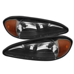 Spyder Xtune Pontiac Grand Am 99-05 Crystal Headlights Black HD-JH-PGAM99-AM-BK
