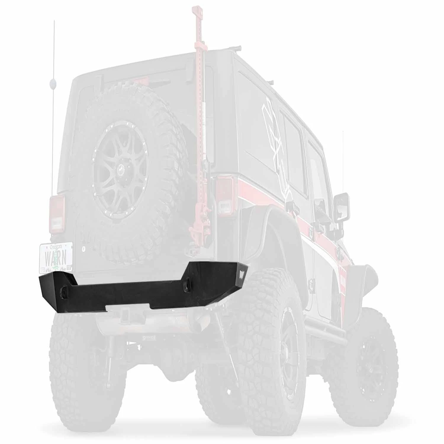 Elite Rear Bumper Jeep Jk For Tire Carrier - Warn 89525 3 Elite Rear Bumper Jeep Jk For Tire Carrier - Warn 89525