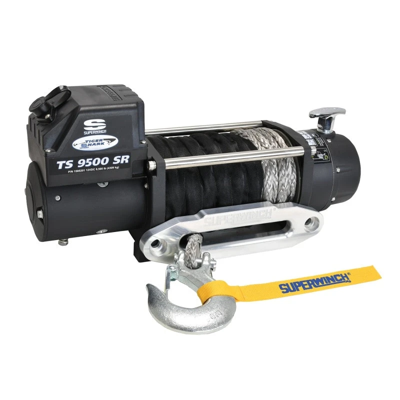 Superwinch 9500 LBS 12V DC 3/8in X 80ft Synthetic Rope Tiger Shark 9500 Winch 4 Superwinch 9500 LBS 12V DC 3/8in X 80ft Synthetic Rope Tiger Shark 9500 Winch - Image 2