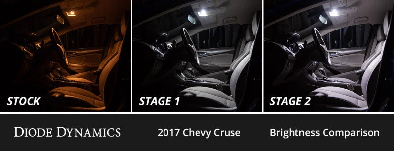 Diode Dynamics 11-15 Chevrolet Cruze Interior LED Kit Cool White Stage 2 5 Diode Dynamics 11-15 Chevrolet Cruze Interior LED Kit Cool White Stage 2 - Image 3