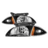 Spyder XTune Chevy Cavalier 00-02 Corner Lamp & Headlights 4pcs Set-Black HD-JH-CCAV00-SET-BK