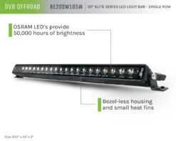 DV8 Offroad 20in Elite Series Light Bar 105W LED - Single Row -Esptruck Shop 8d16495833a24961563ac0de2d2a3e97