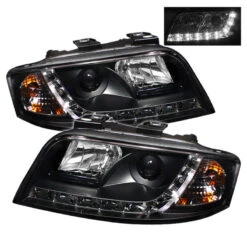 Spyder Audi A6 02-04 Projector Headlights Halogen Model Only - DRL Black PRO-YD-ADA601-DRL-BK -Esptruck Shop 8e793b7d84e39f5ded37e42bc8e4ebb5