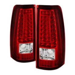 Spyder Xtune Chevy Silverado 1500-2500-3500 03-06 C-Shape LED Tail Lights Red Clear ALT-ON-CS03-G2-LED-RC