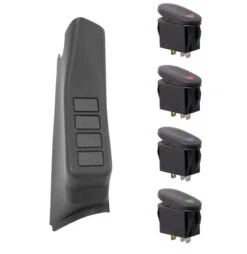 Rugged Ridge A-Pillar 4 Switch Pod Black RHD Jeep Wrangler JK -Esptruck Shop 90680cb45cf31e2f381dba24d9952de0