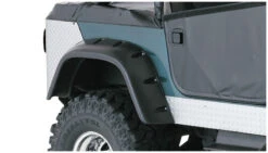 Bushwacker 59-83 Jeep CJ5 Cutout Style Flares 2pc - Black -Esptruck Shop 90a9f149d2de57f872531f72ccfadc64